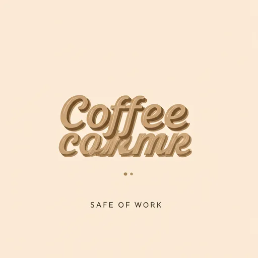 Sleek modern coffee brand typography logo