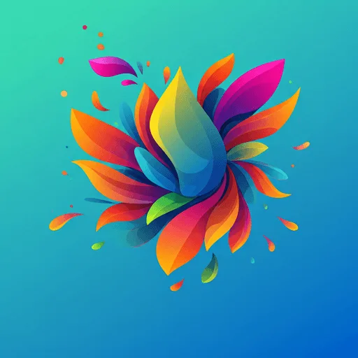 Abstract vibrant colorful brand logo symbol